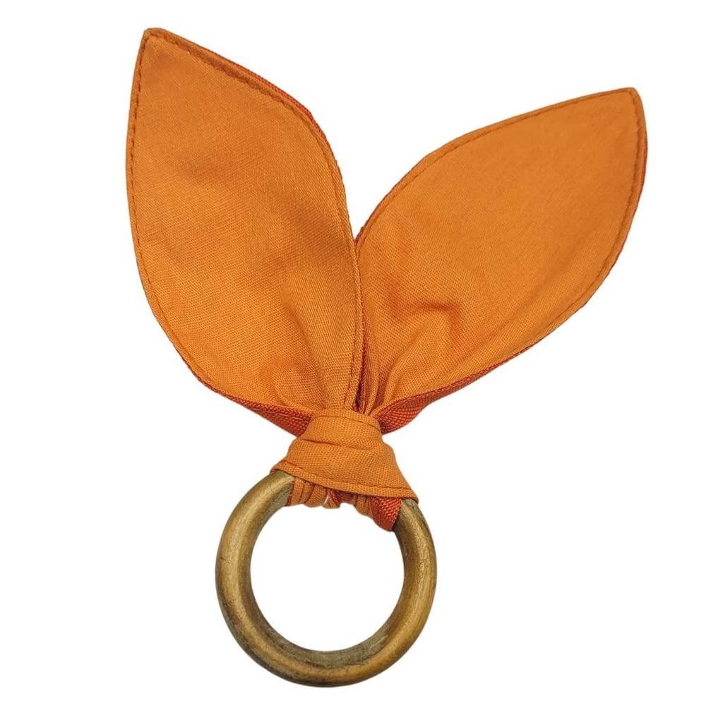| Set of 4 Bunny Ears Napkin Rings | Home Decor, Dining Table Decor | Easter Decorations for Table (Orange)