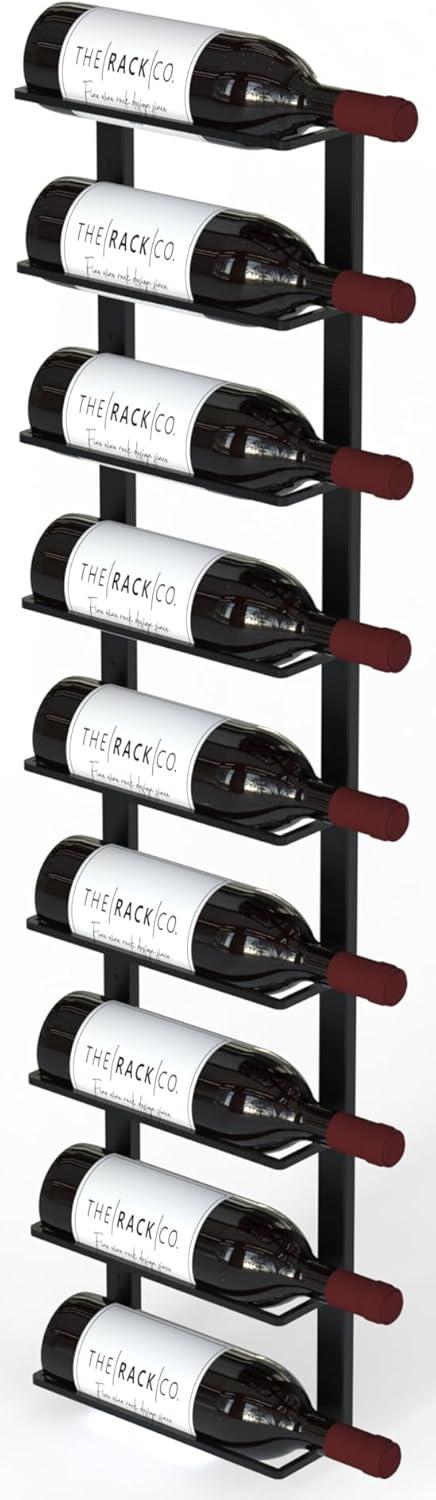 TheRackCo. Wall Series - Double Frame Wall Mount Wine Bottle Rack (9 Bottles) + Free Wine Bottle Opener Corkscrew
