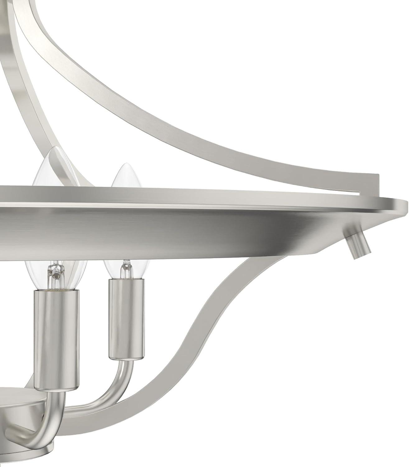 Perch Point Brushed Nickel 4-Light LED Semi-Flush Mount