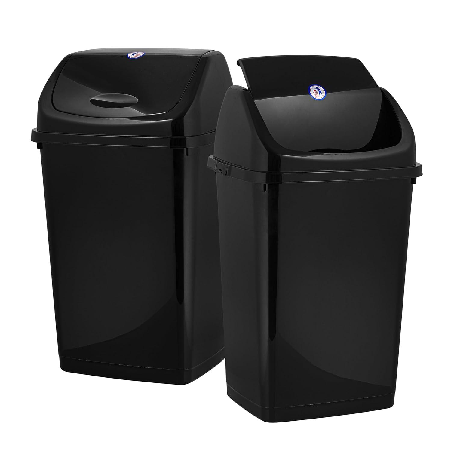 Superio Plastic 13 Gallon Swing Top Trash Can