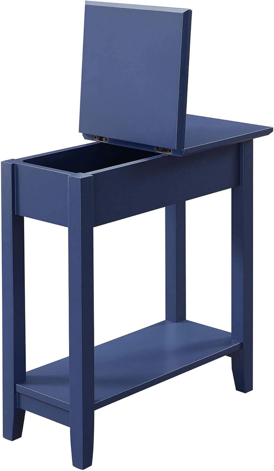 Convenience Concepts American Heritage Flip Top End Table, Cobalt Blue