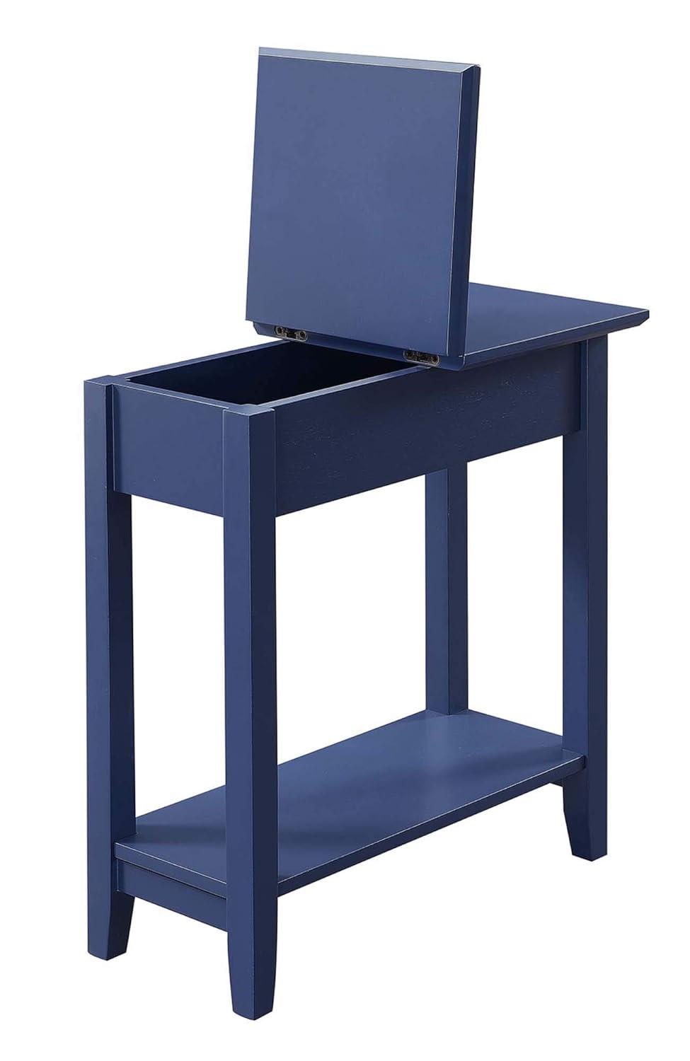Convenience Concepts American Heritage Flip Top End Table, Cobalt Blue