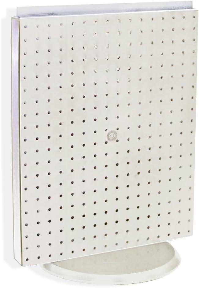 Azar Displays 700500-WHT Revolving 16"W x 20.25"H Pegboard Counter Display