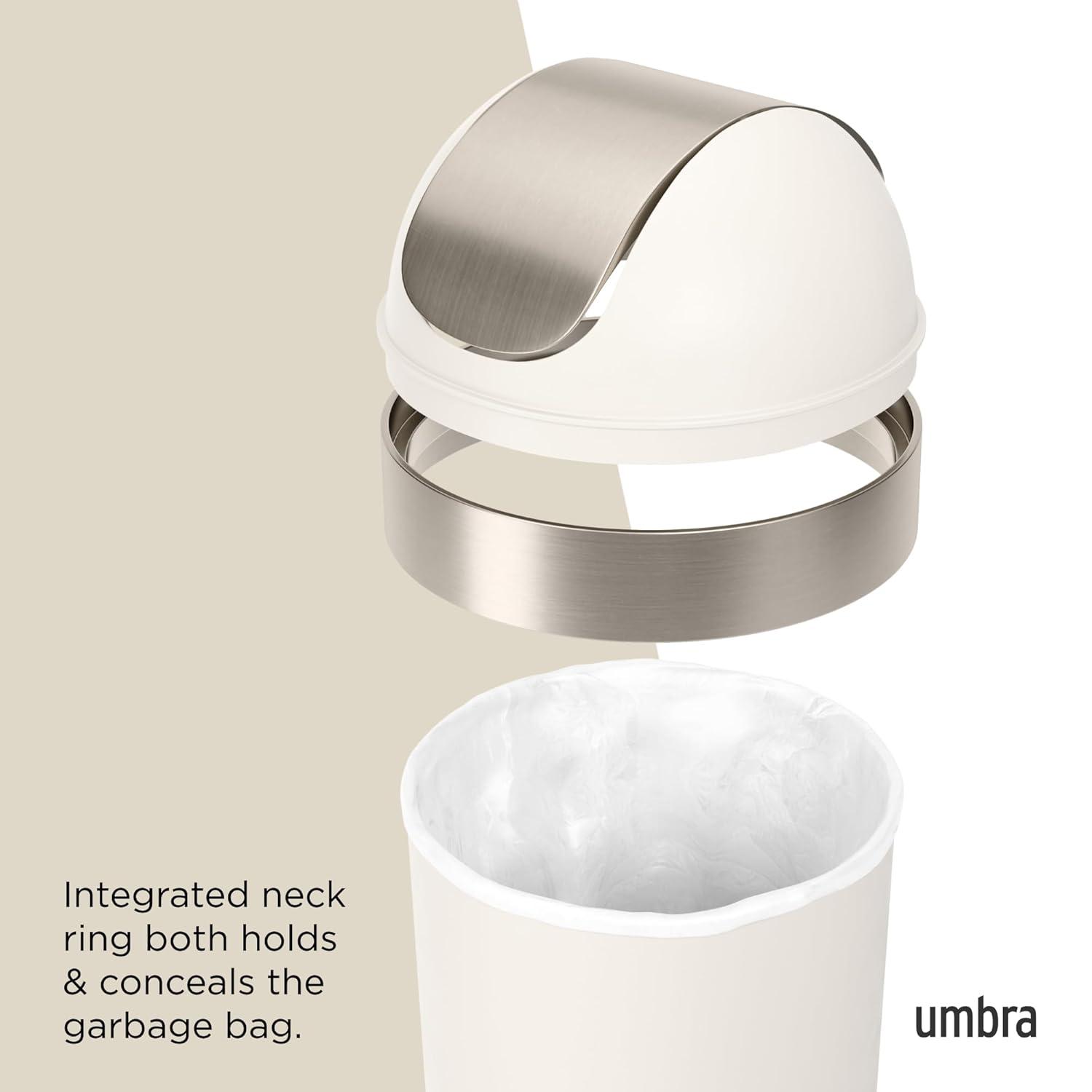 Umbra Venti Plastic Swing Top Trash Can - 16 Gallons