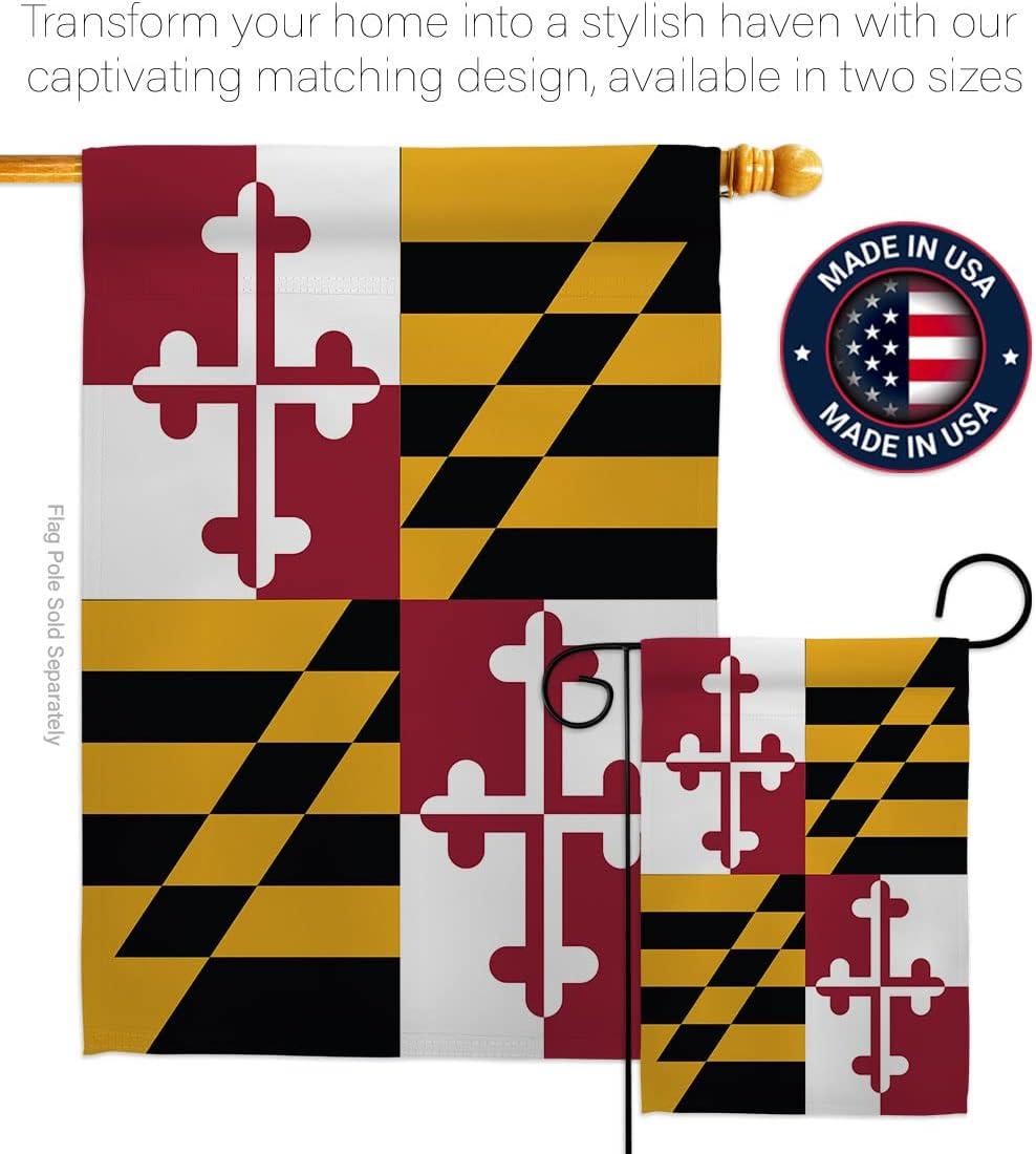 Maryland Flag Double-Sided Weather Resistant House Banner