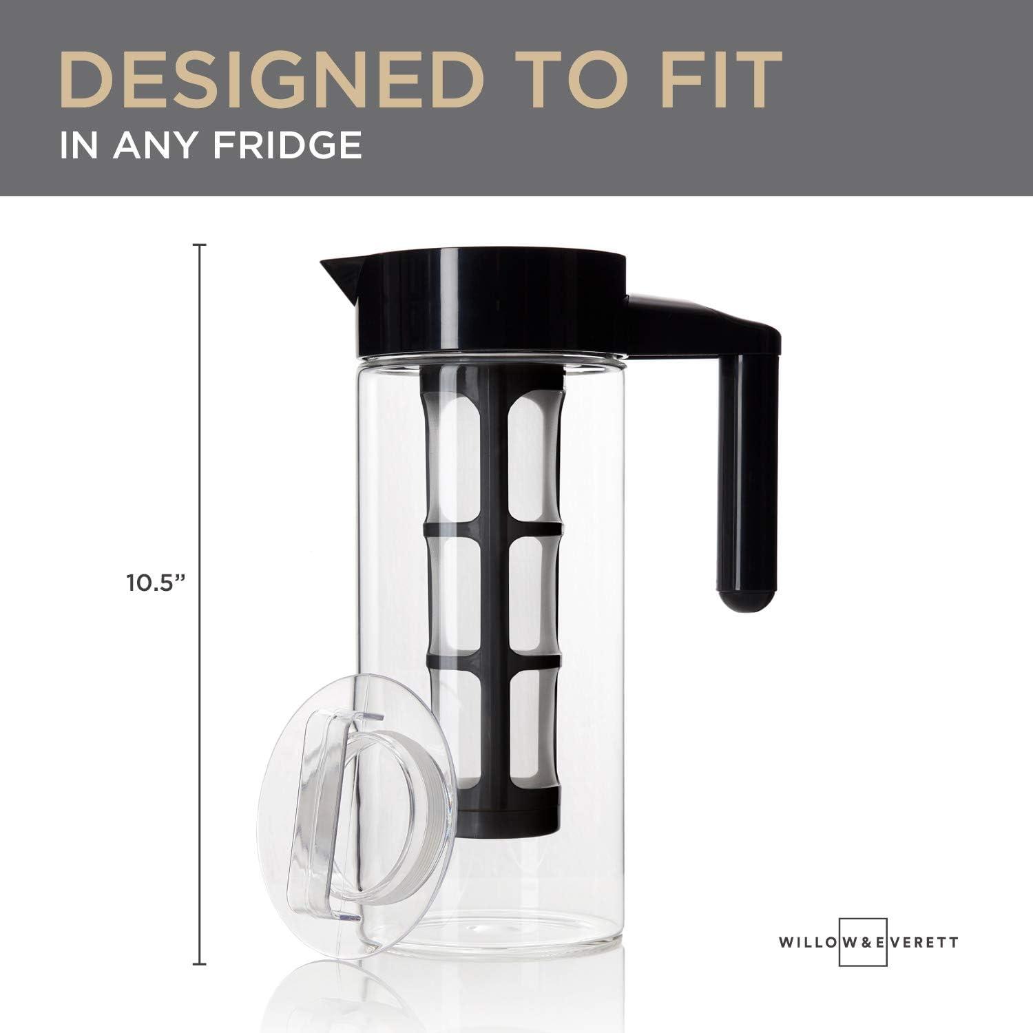 1.3L Glass Cold Brew Coffee Maker with Stainless Steel Filter