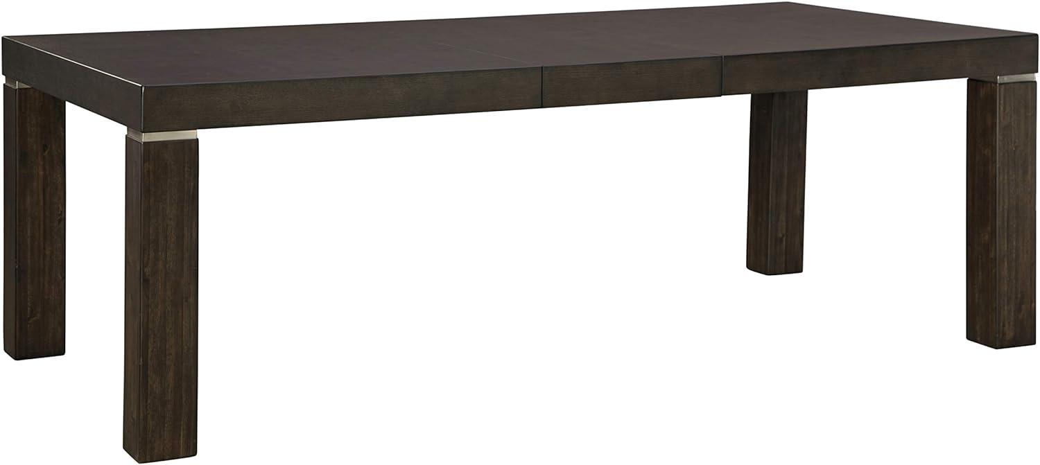Hyndell Contemporary Espresso Extendable Dining Table, Seats 8