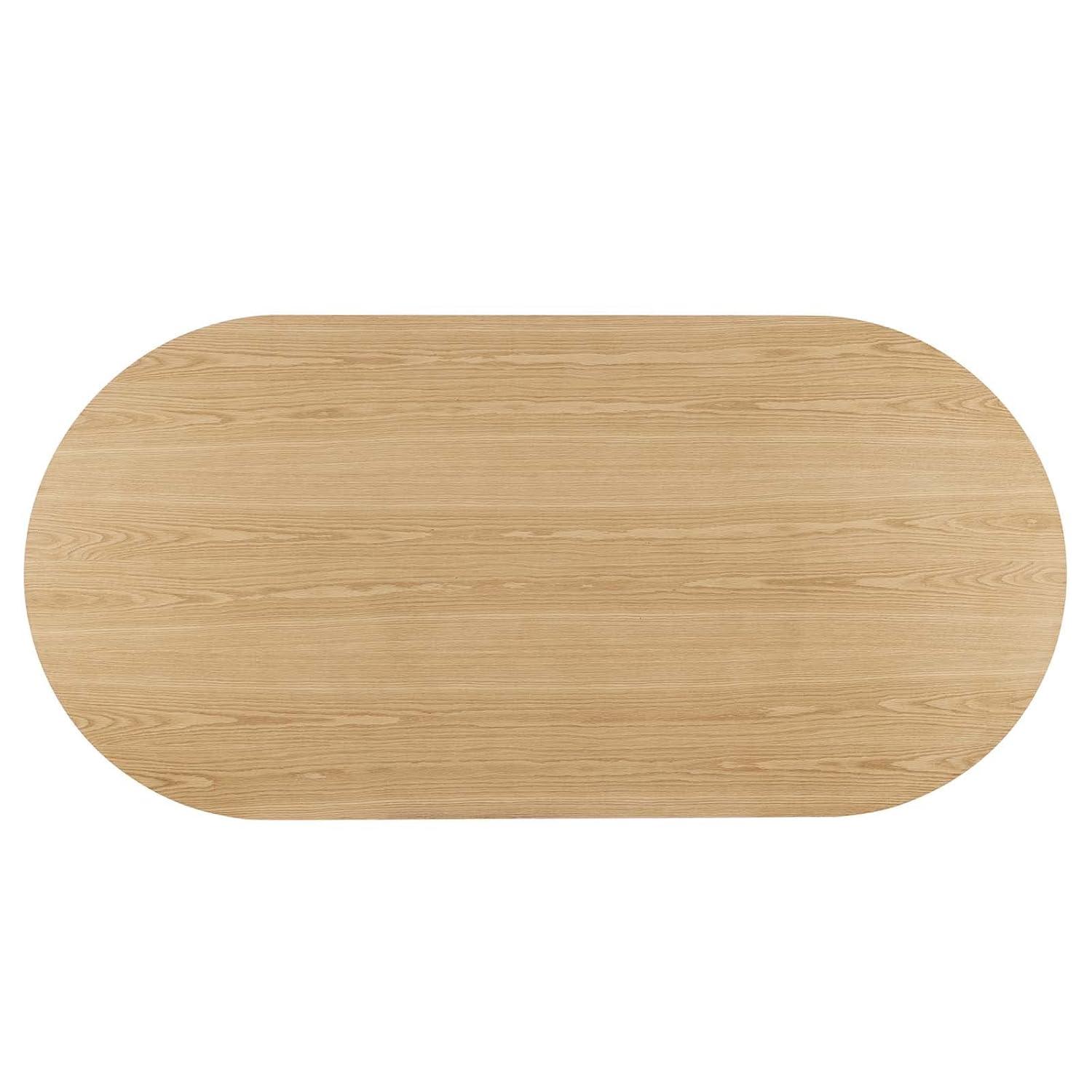 Senja 95" Oval Dining Table-EEI-6065-OAK-SET