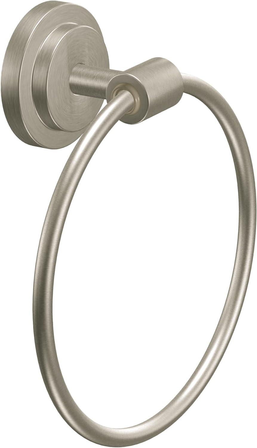 Matte Black Modern Wall Mounted Towel Ring