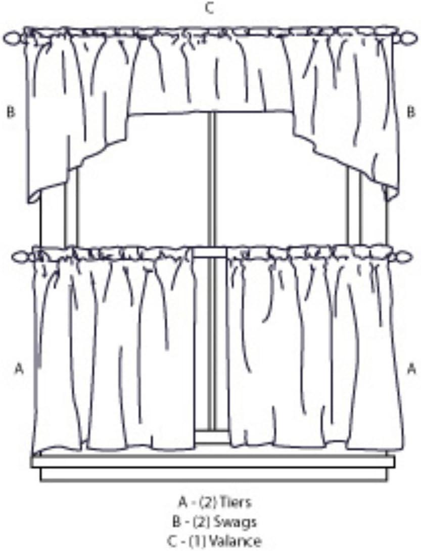 CHF and You Birds Tailored Kitchen Curtains, Set of 2, Adult