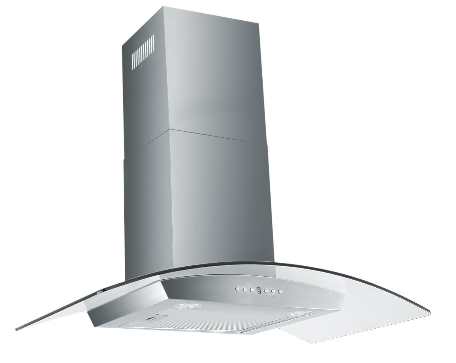 ZLINE 36 in. Convertible Vent Wall Mount Range Hood in Stainless Steel & Glass (KZ-36)