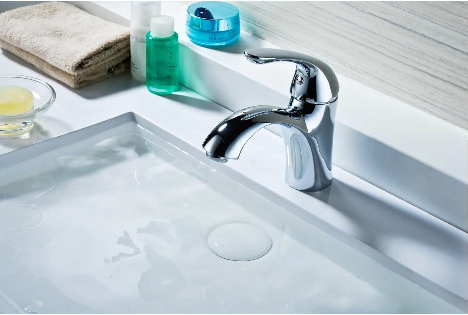 Clavier Single-Hole Single-handle Bathroom Faucet with Drain Assembly