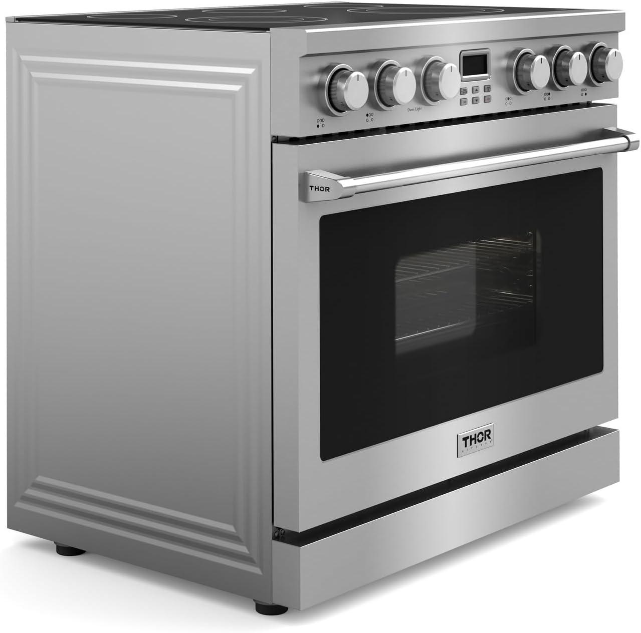 Thor Kitchen Are36 A Series 36" Wide 6 Cu. Ft. Free Standing Electric Range - Stainless