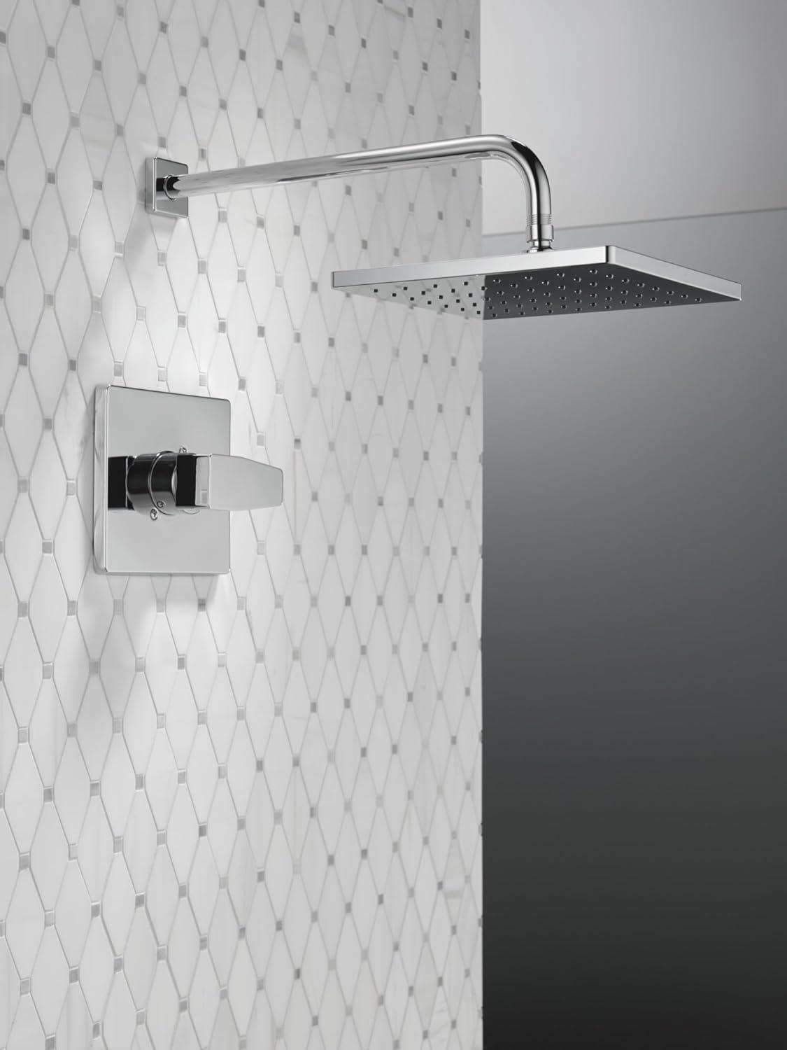 Modern Raincan Square Single-Function Shower Faucet Set, Valve Trim Kit, Rainfall Shower Head
