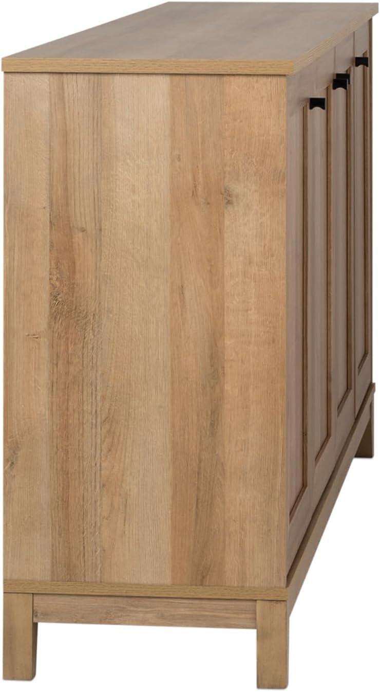 Prepac Yaletown Oak 4 Panel Door 60" W x 32" H x 16" D Storage Cabinet