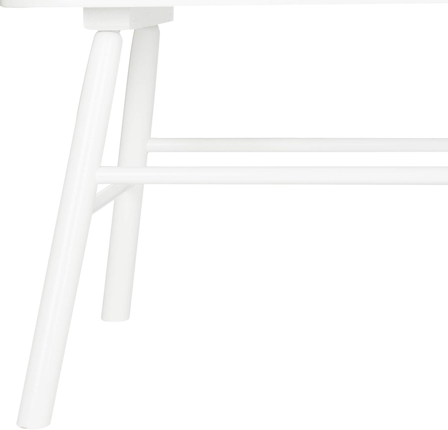 SAFAVIEH Addison Contemporary Solid Spindle back Settee, White