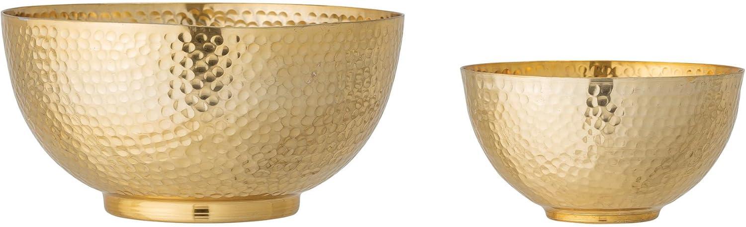 Bloomingville Gold Hammered Metal Bowls (Set of 2)