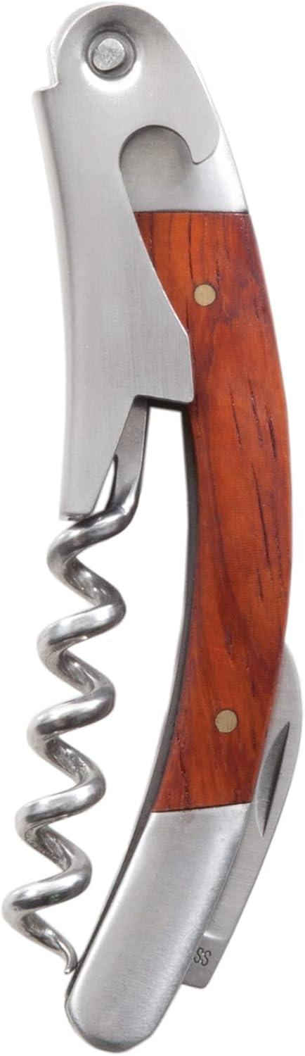 True Curve Cherry Wood and Stainless Steel Waiter's Corkscrew