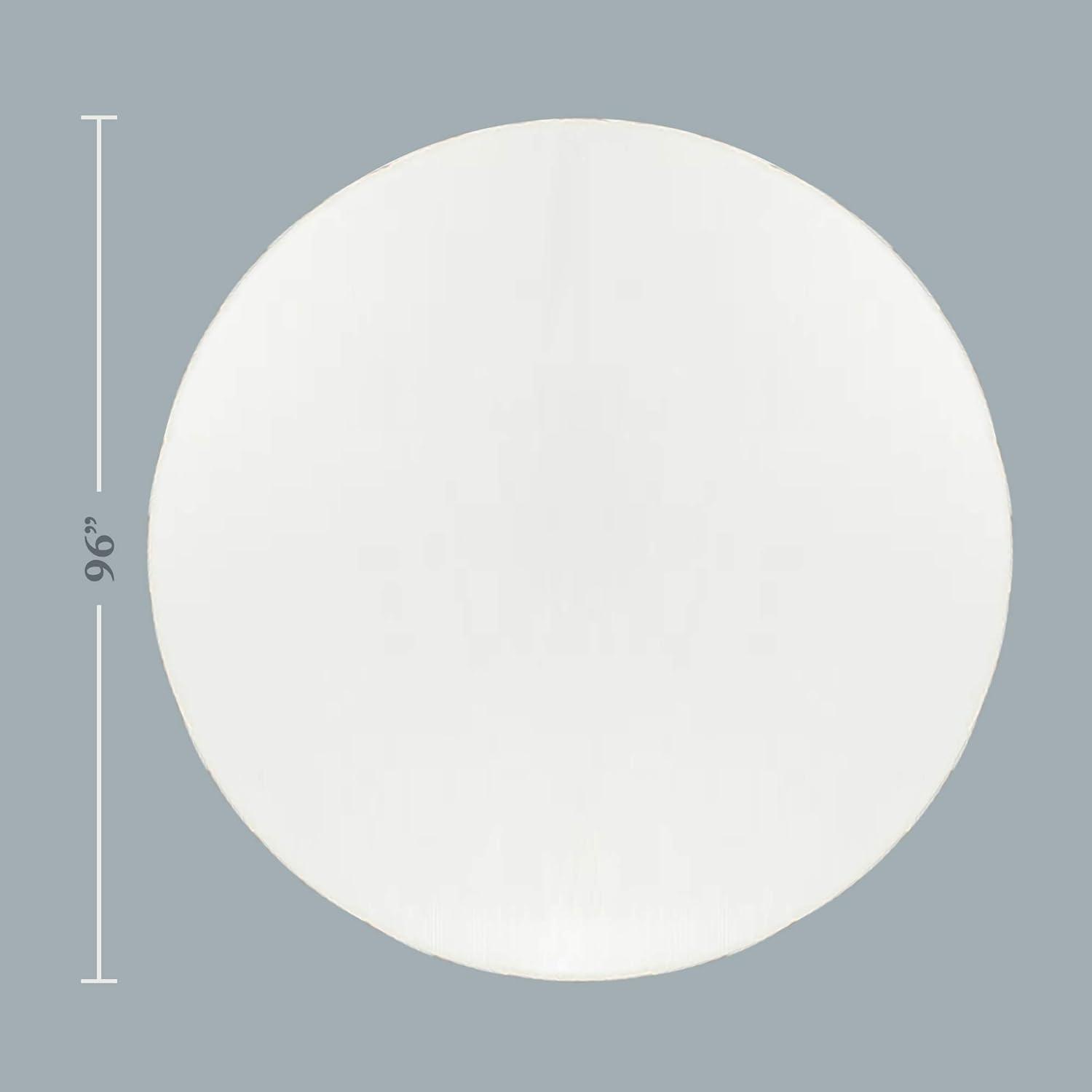Saro Lifestyle Natural Toscana Tablecloth, Natural, 96" Round