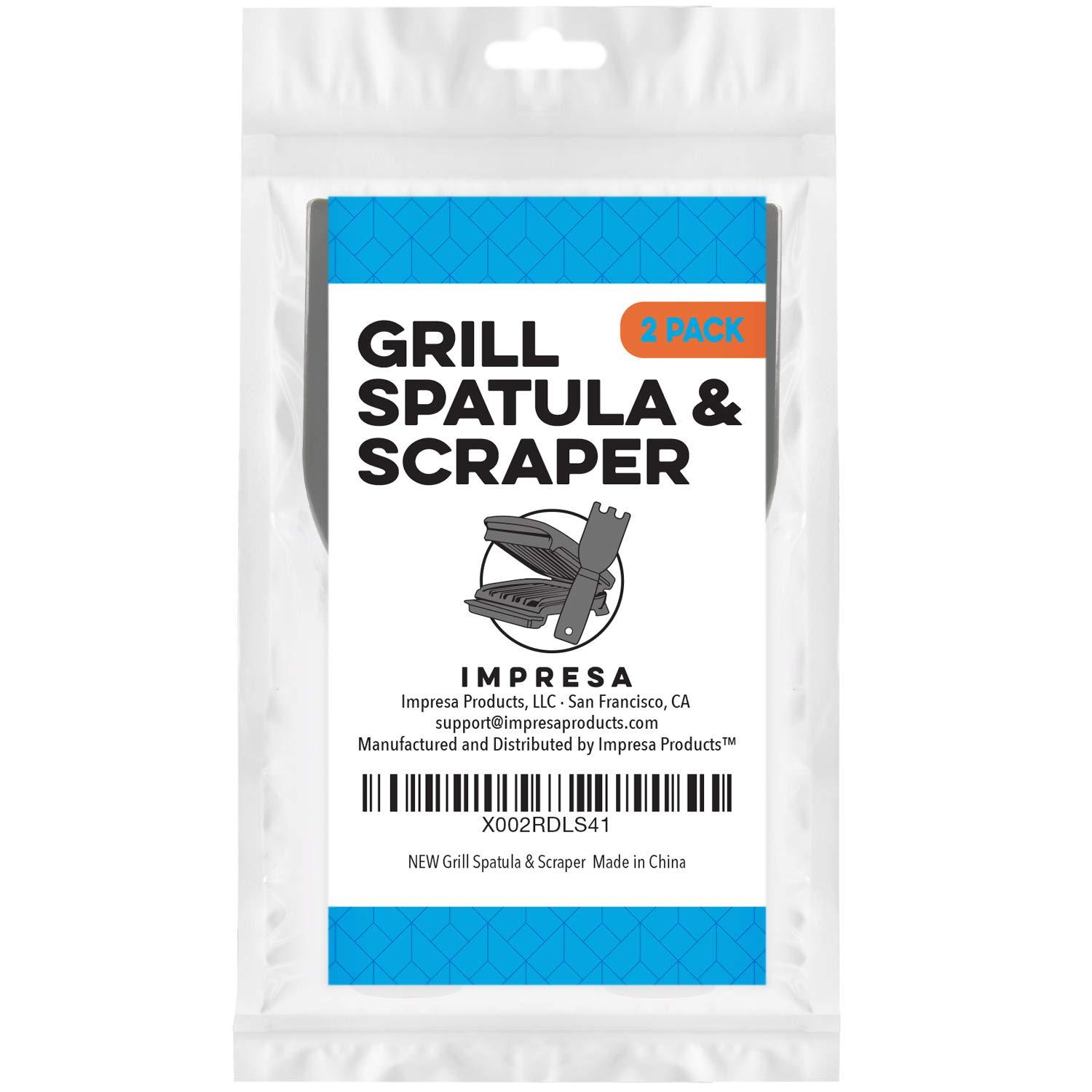 Impresa [2 Pack] Spatula/Scraper for George Foreman Indoor Grills - George Foreman Grill Spatula/Scraper