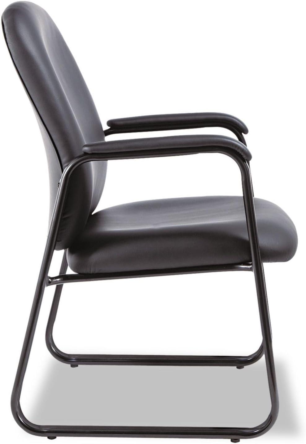 Genaro Series Leather Seat Waiting Room Chair with Metal Frame