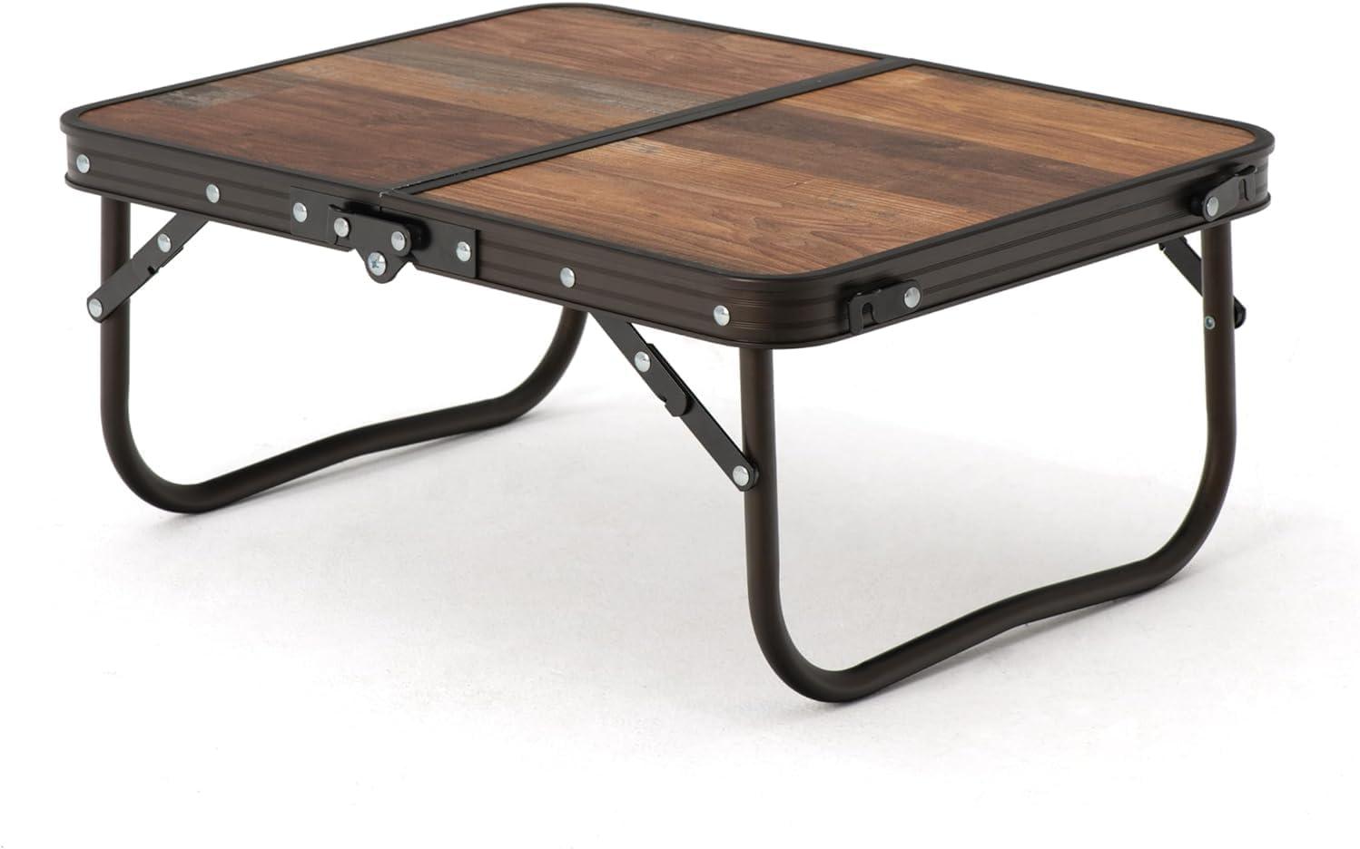 Retro Folding Outdoor Coffee Table with Adjustable Legs