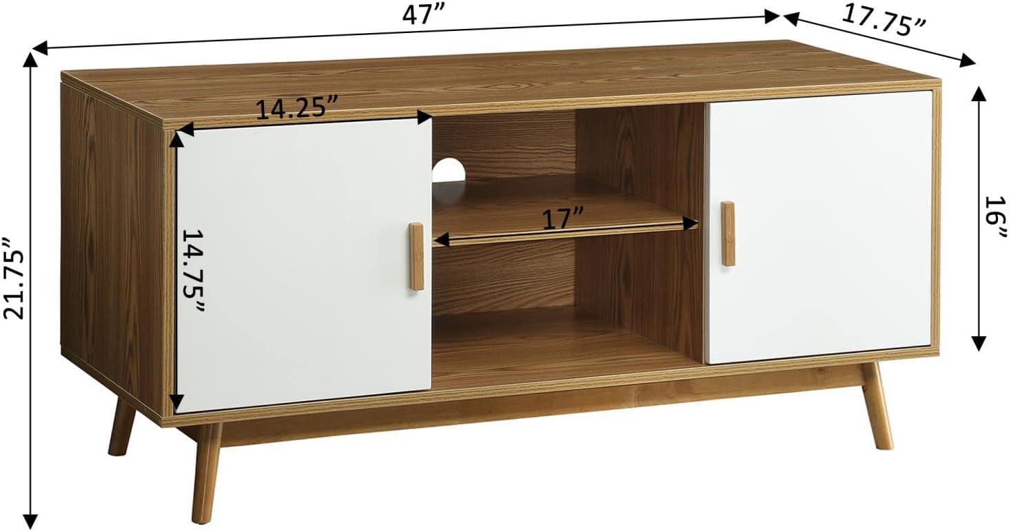 GEROBOOM Oslo TV Stand  Woodgrain / White