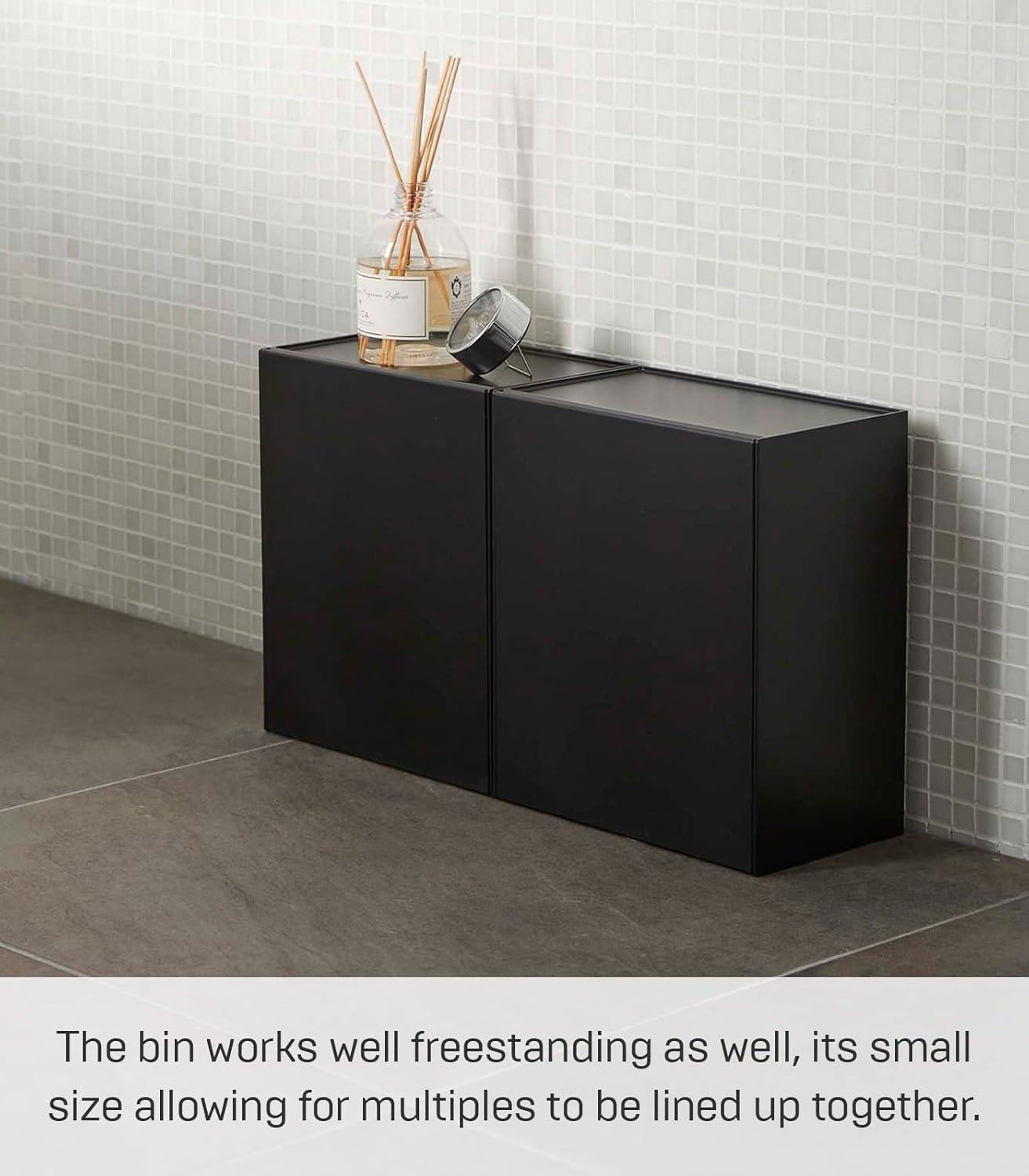 Yamazaki Home Tower Yamazaki Home Wall Mounted Storage Or Trash Bin, Small Wastebasket