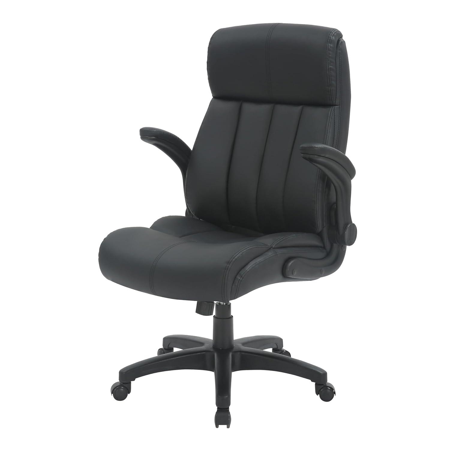 Winston Porter Baillie Medium Back Executive Office Chair with Flip-Up Arms