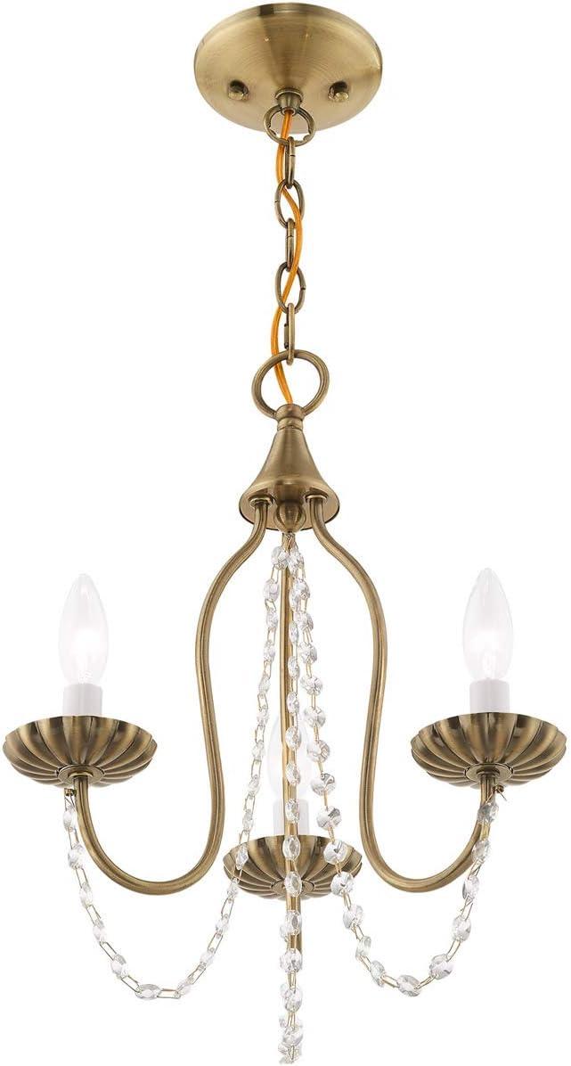 Livex Lighting Alessia 3 - Light Chandelier in Antique Brass