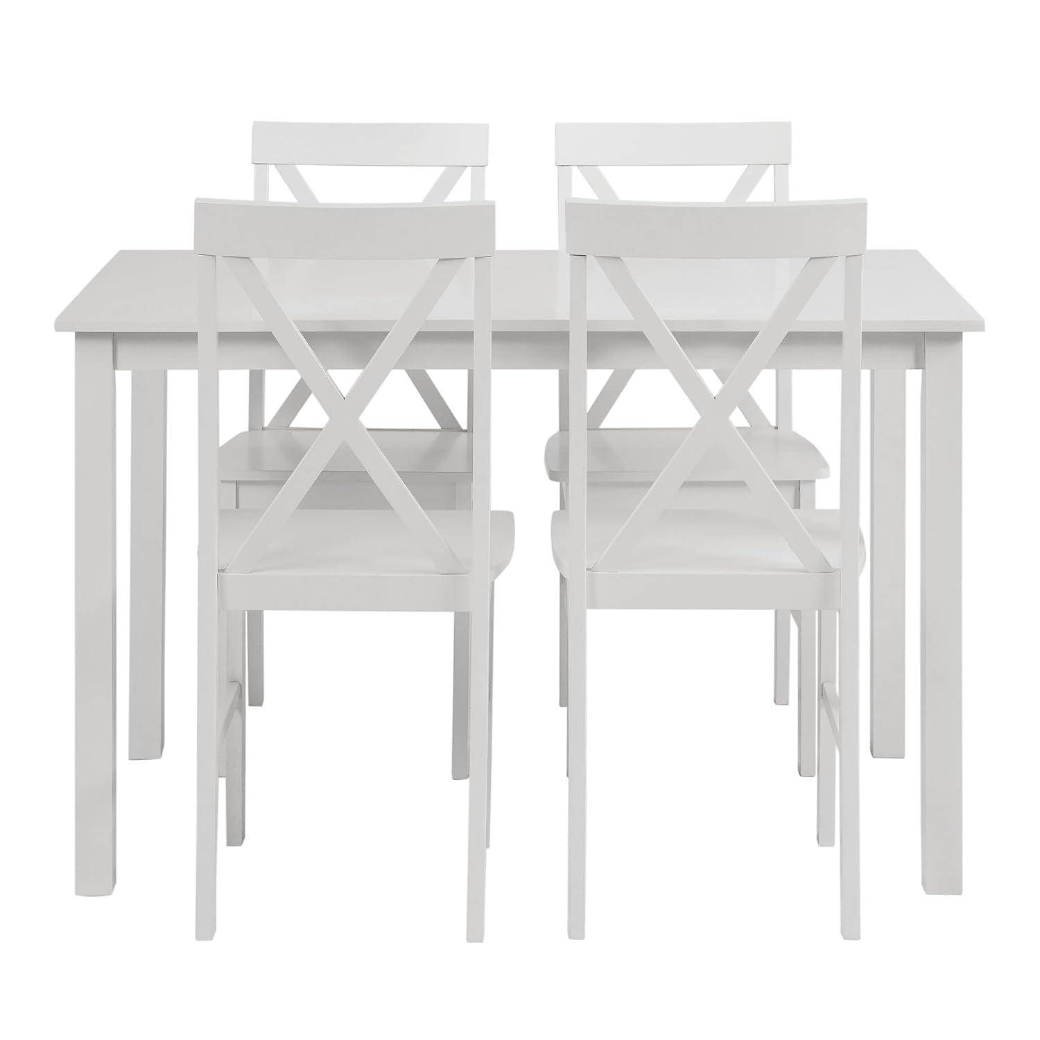 5 - Piece Dining Set with X-Back Chairs