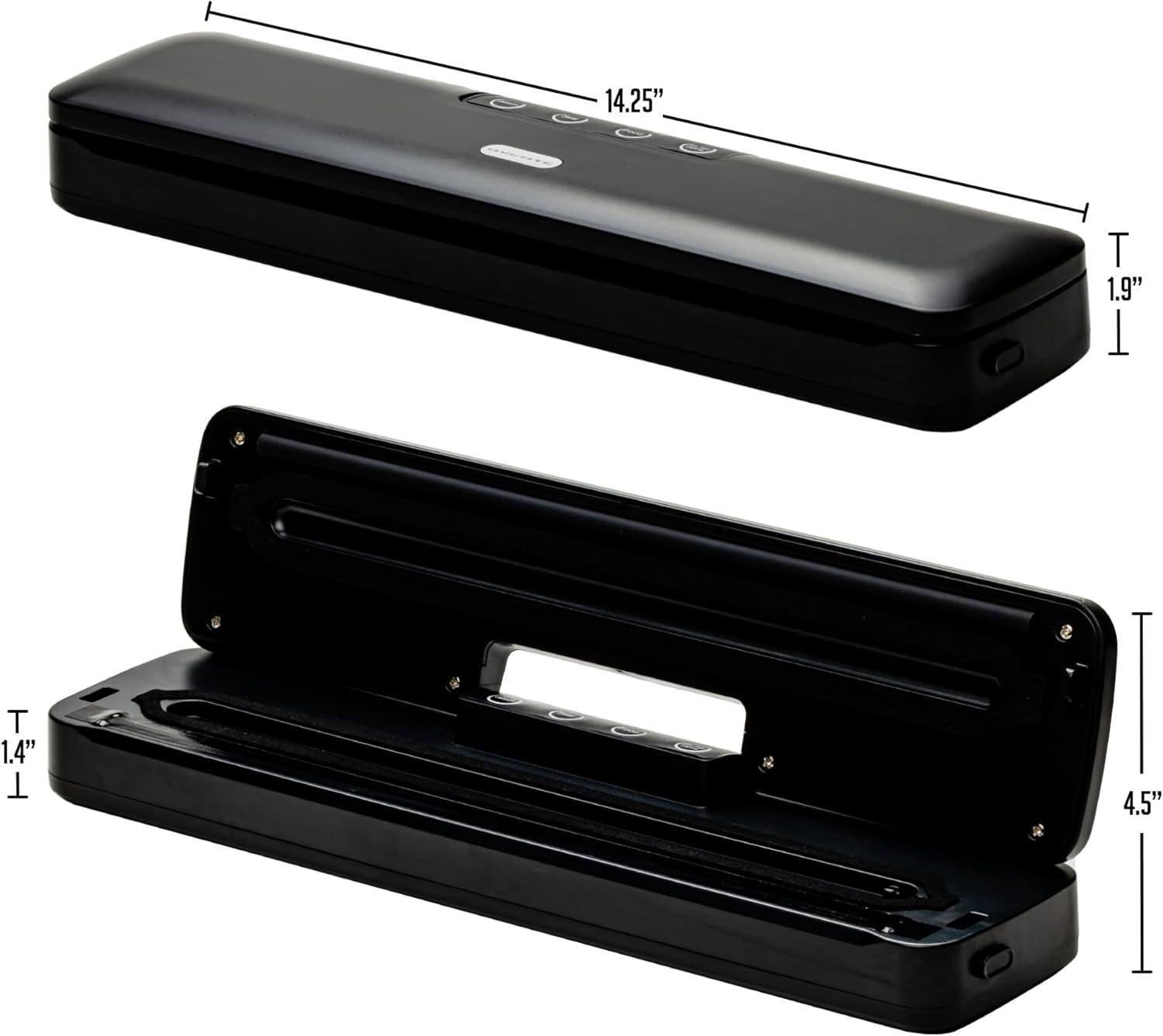 Ovente Ovente Automatic Vacuum Sealer Machine With Sealing Bags And Tube, Black Sv2906B