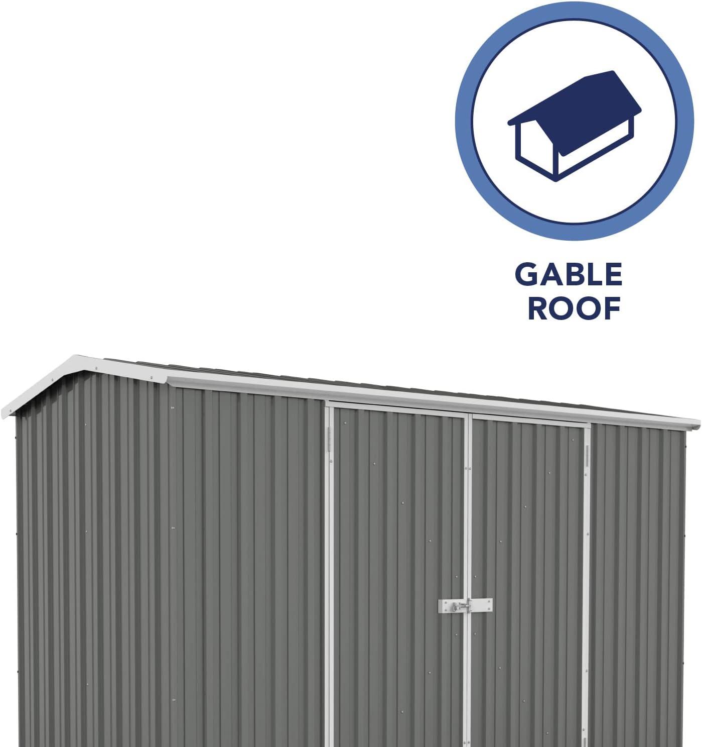 Absco Premier 10' x 10' Metal Storage Shed - Woodland Gray