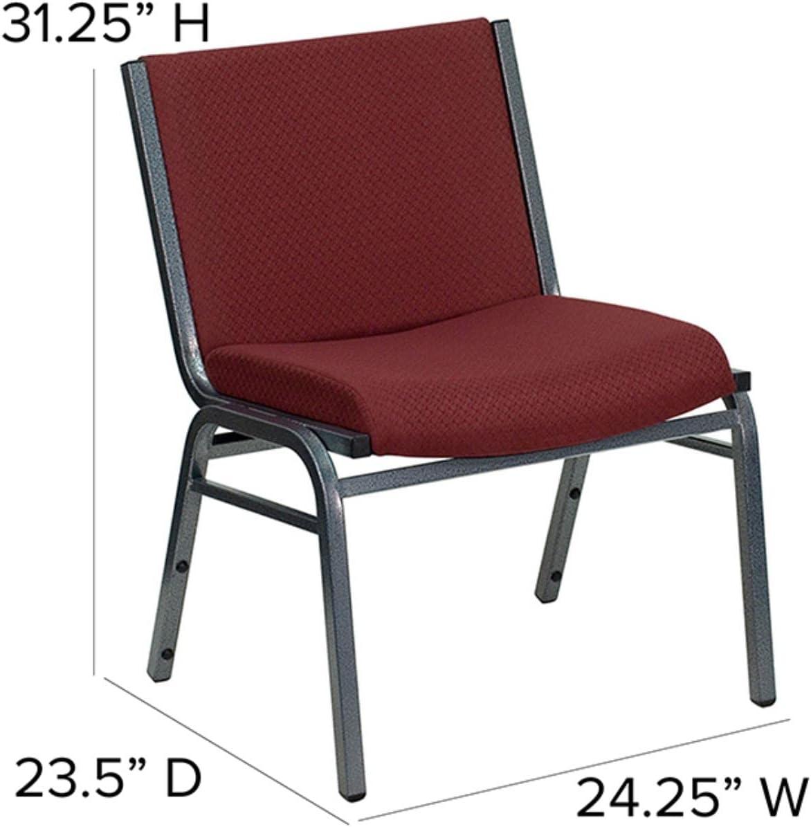 Flash Furniture HERCULES Series Big & Tall 1000 lb. Rated Burgundy Fabric Stack Chair