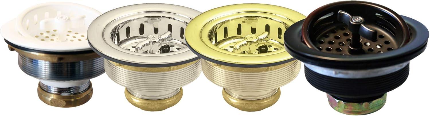 3-1/2" Wing Nut Twist Style Kitchen Sink Basket Strainer