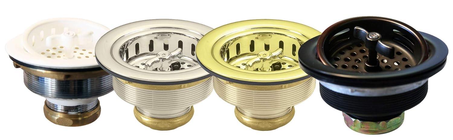 3-1/2" Wing Nut Twist Style Kitchen Sink Basket Strainer