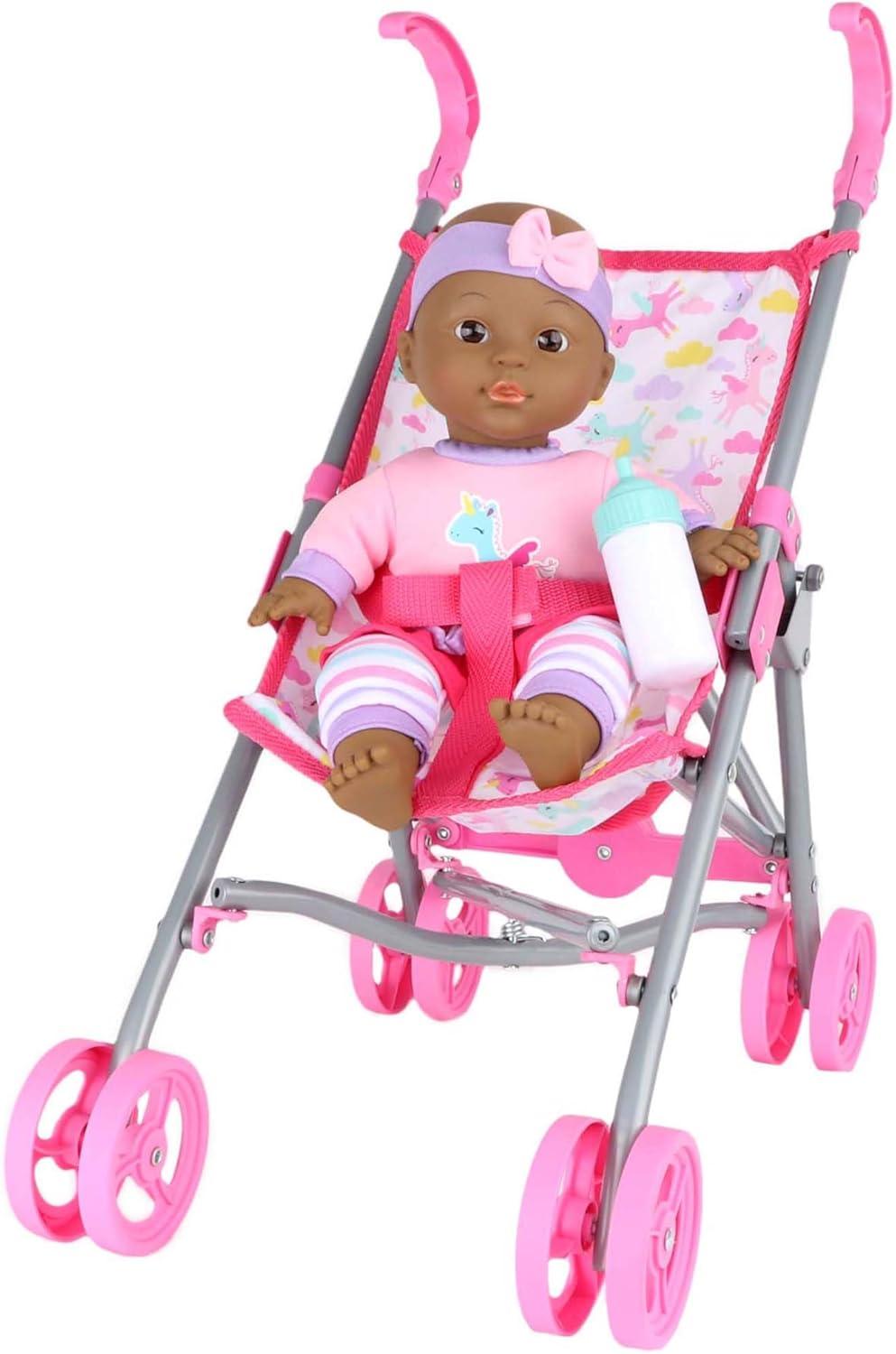 Dream Collection: Gigo 12" Baby Doll Care Gift Set with Stroller