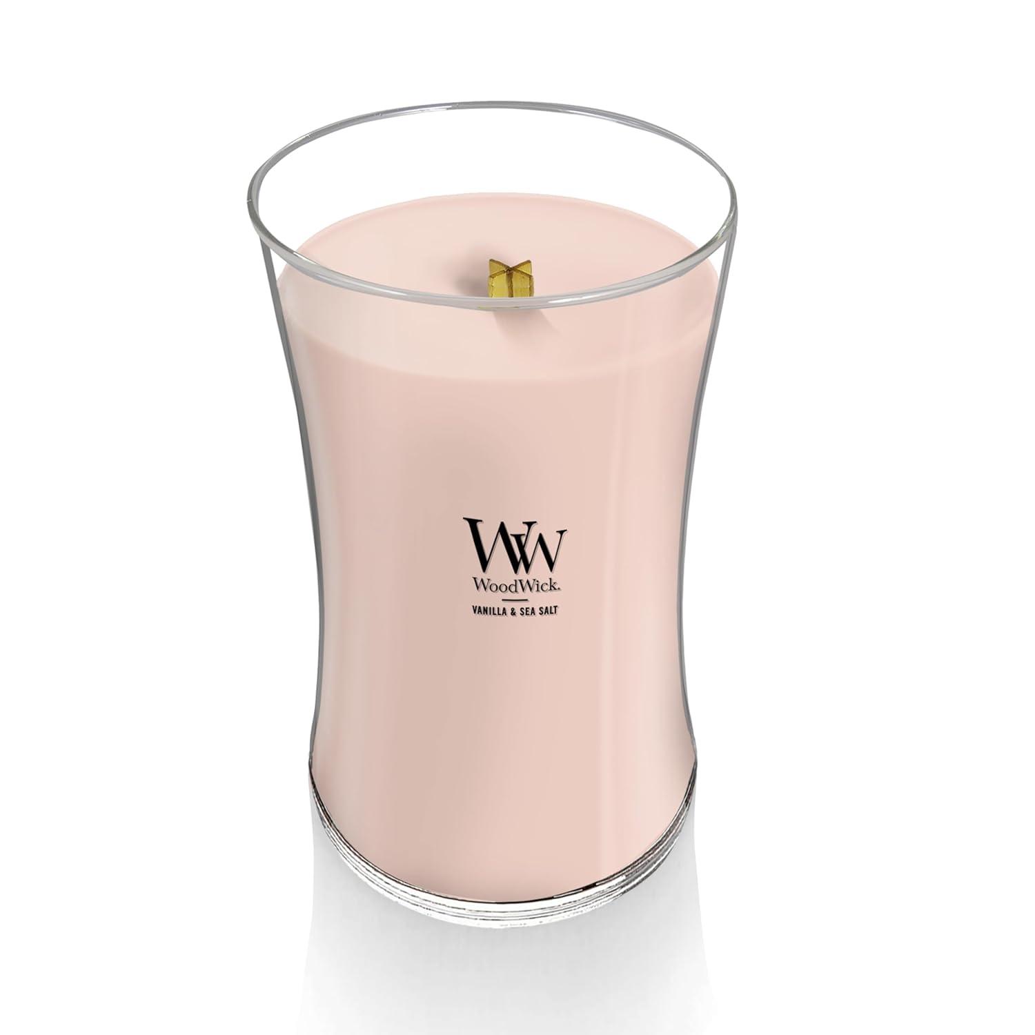 Woodwick Large Hourglass Candle, Vanilla & Sea Salt, 21.5 oz.