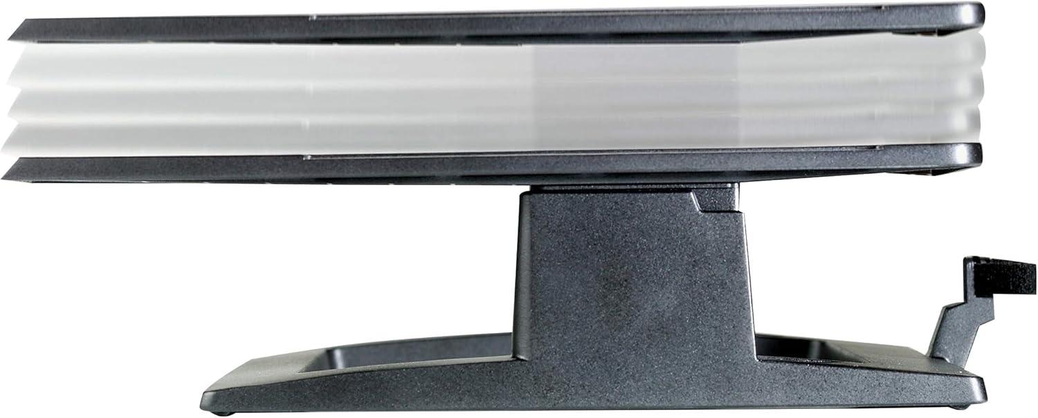 Black Adjustable Notebook Riser with Ventilation Slots