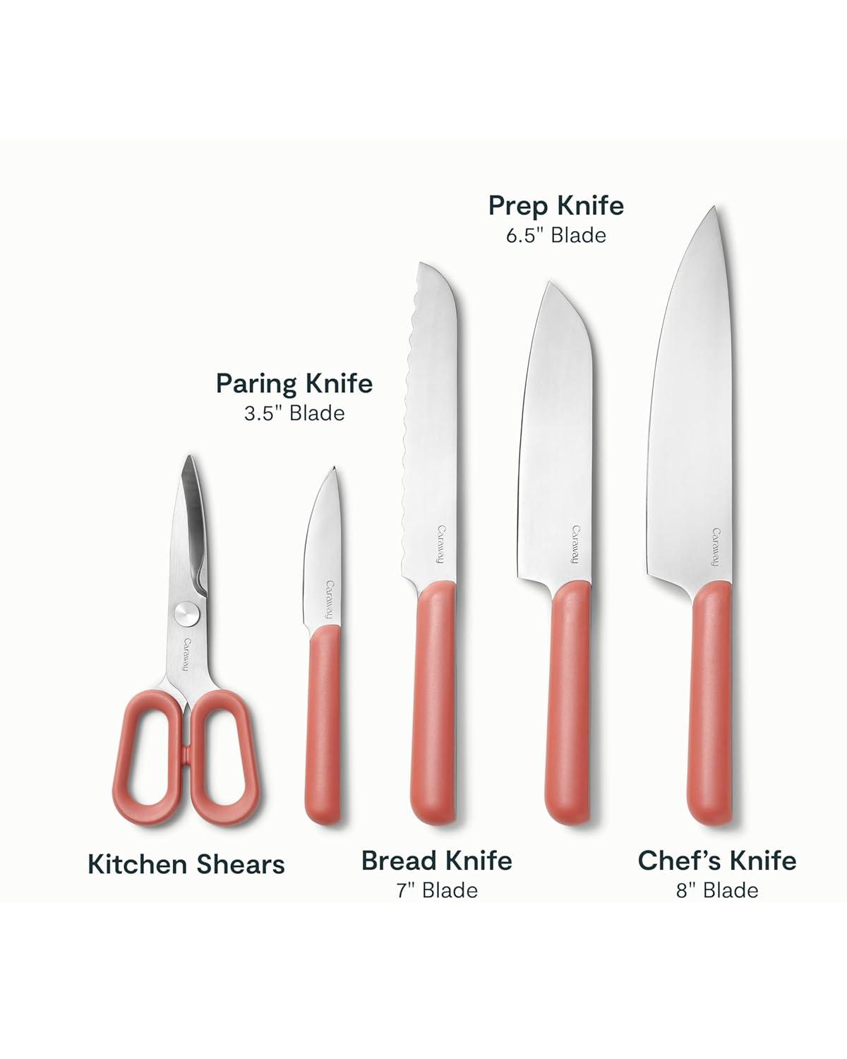 Caraway 14-Piece Perracotta Knife and Utensil Prep Set