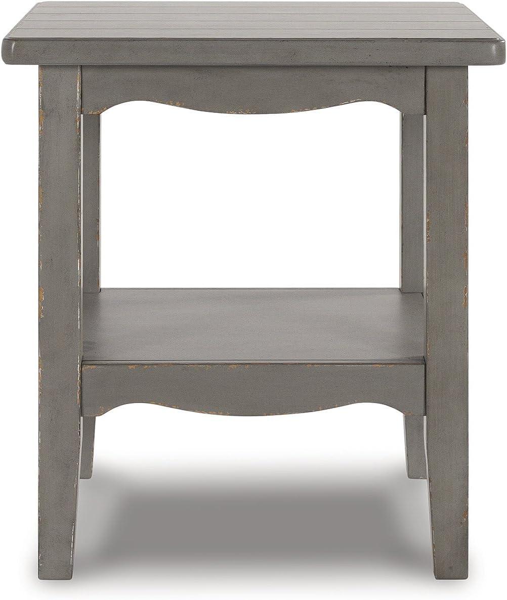 Signature Design by Ashley Traditional Charina End Table, Antique Gray