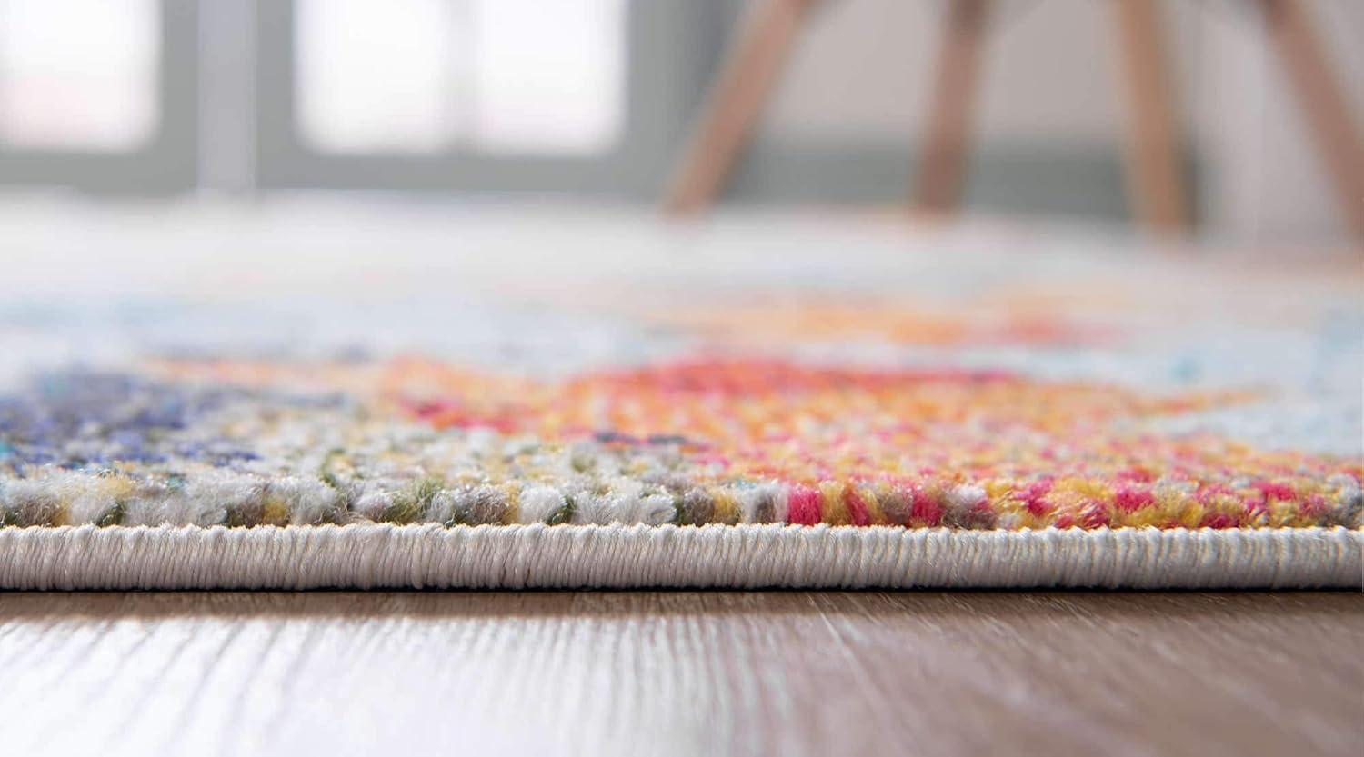 Unique Loom 3' 3 x 5' 3 Multi Chromatic Coral Area Rug