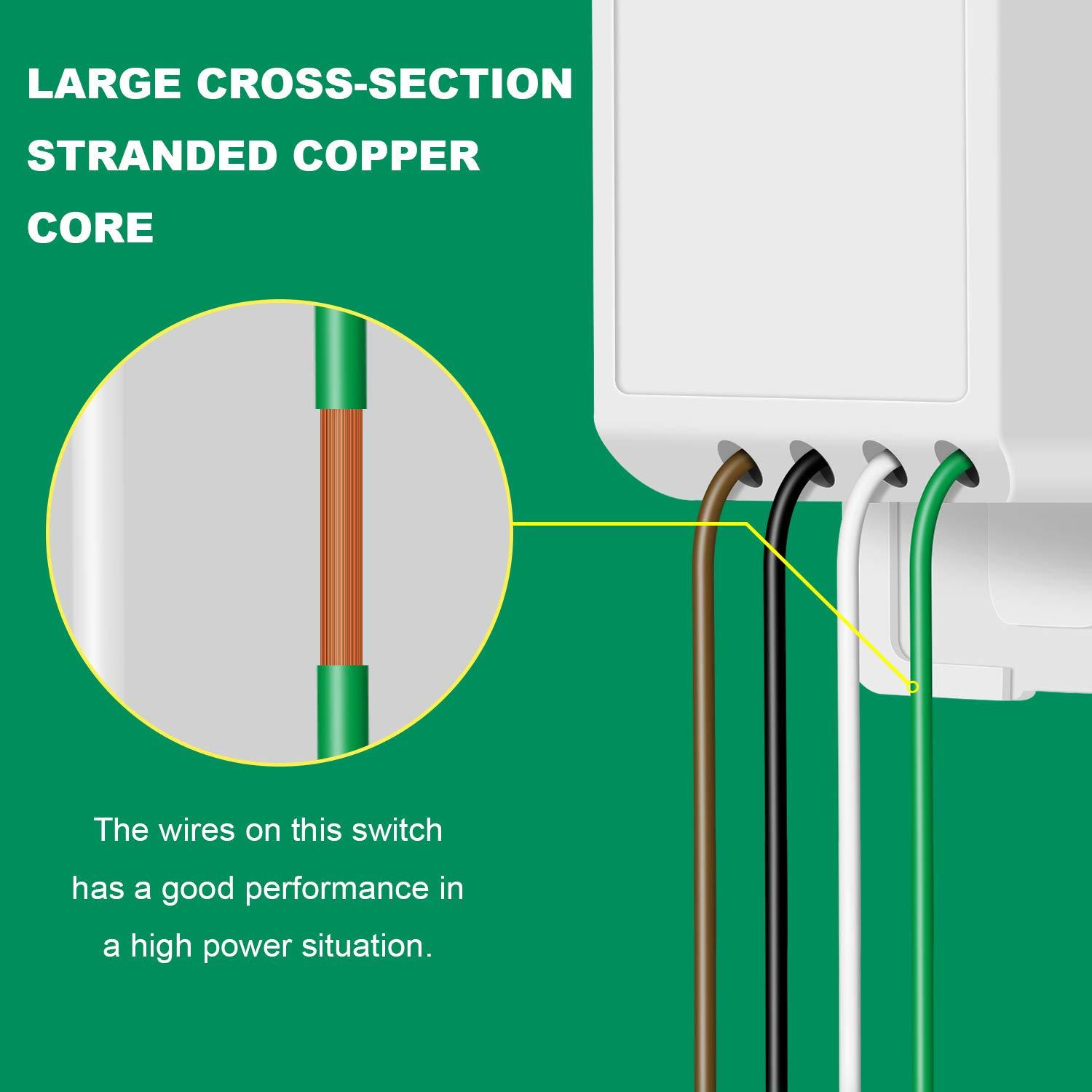 Smart Switch by MartinJerry | Works with Alexa, Smart Home Devices Works with Google Home, No Hub Required, Easy Installation, Single Pole (4 Pack)