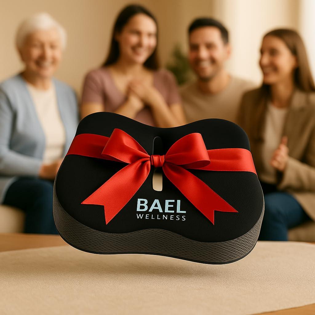 Premium Black and Beige Orthopedic Seat Cushion Pack for Pain Relief