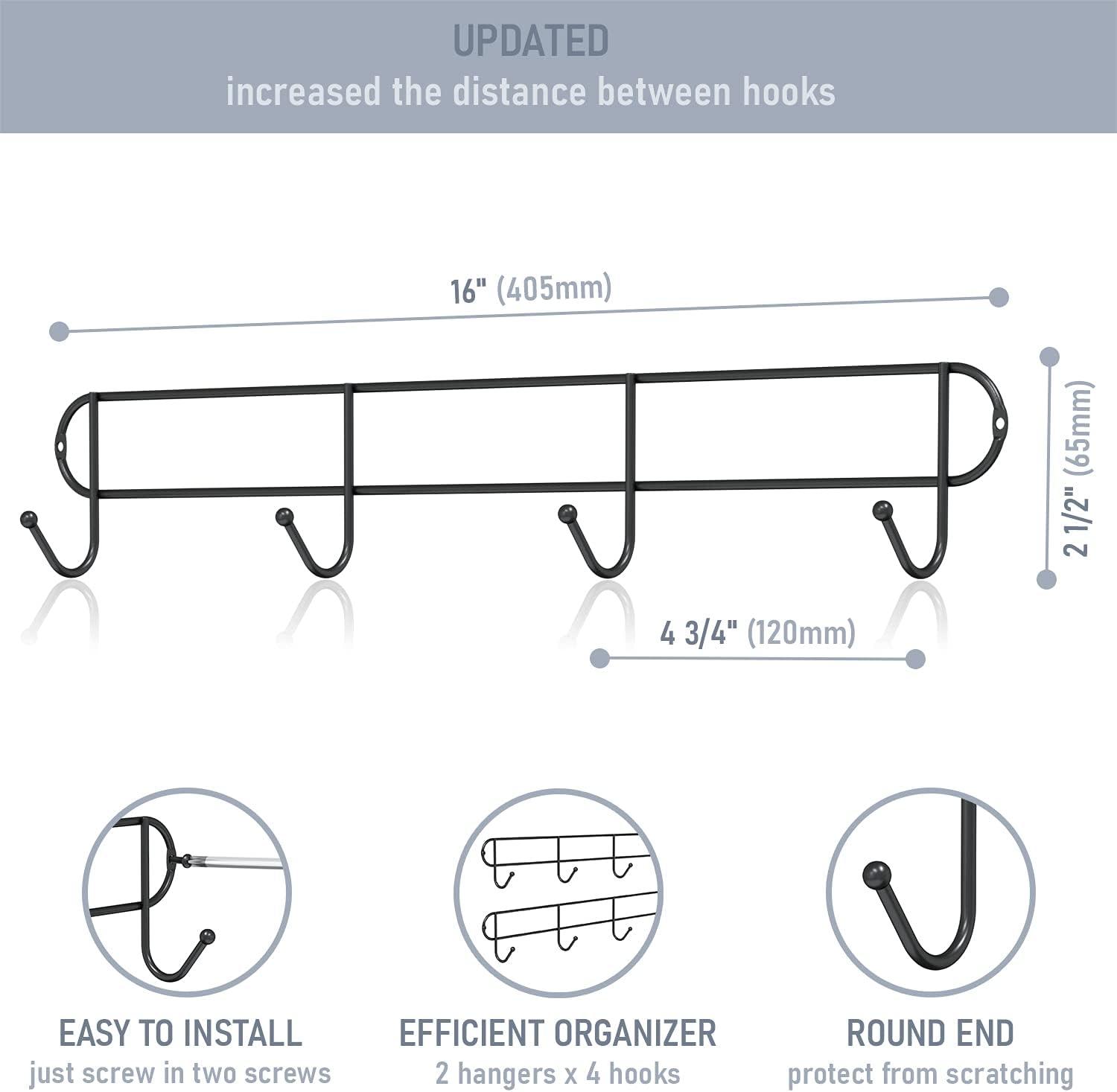 The Lakeside Collection Wall-Mounted Coffee Mug Rack