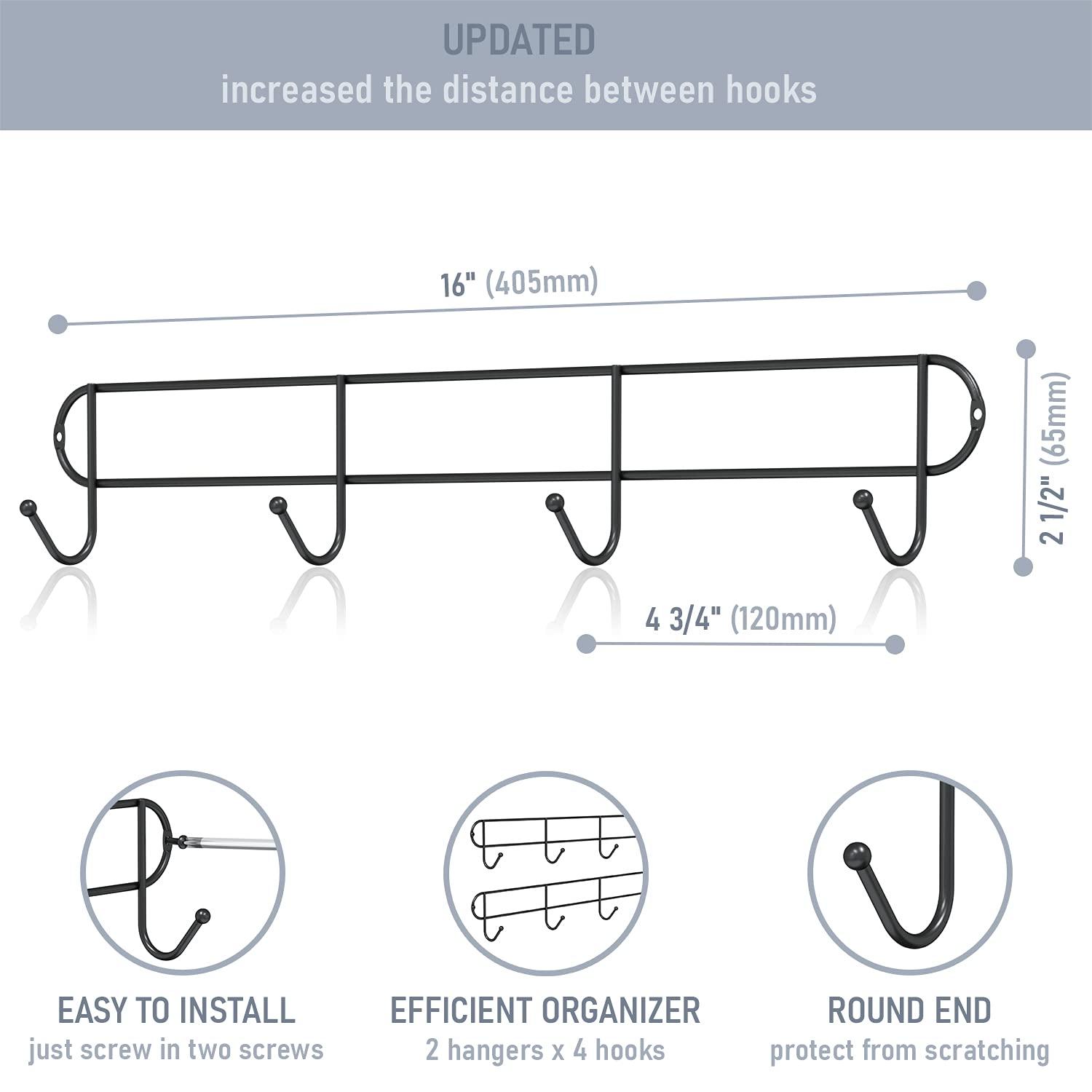 The Lakeside Collection Wall-Mounted Coffee Mug Rack