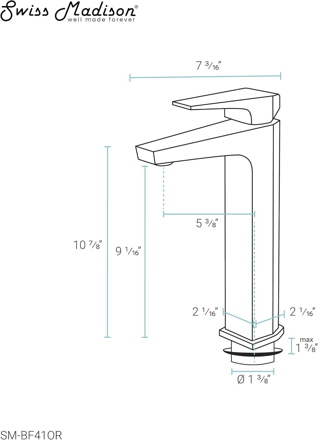 Voltaire Single Hole, Single-Handle, High Arc Bathroom Faucet