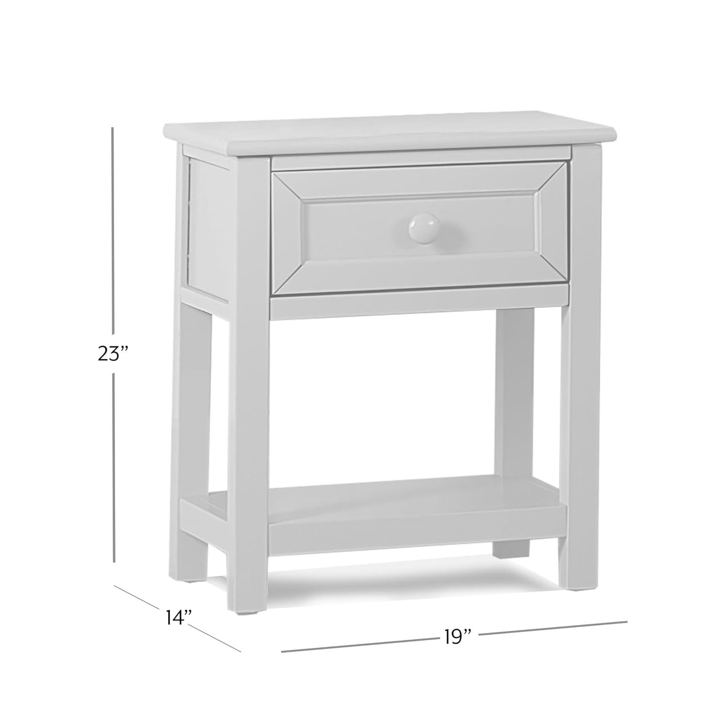 Hillsdale Schoolhouse 4.0 Contemporary Wood Nightstand in White
