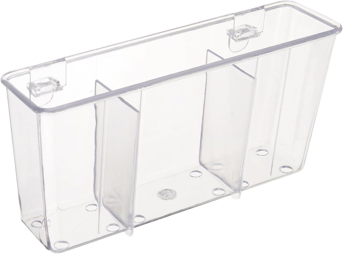 Clear Plastic 3-Section Cutlery Drain Caddy