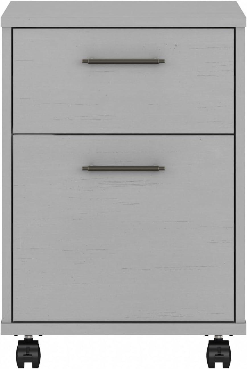 Bush Furniture Key West Mobile File Cabinet, 2 Drawer, Cape Cod Gray